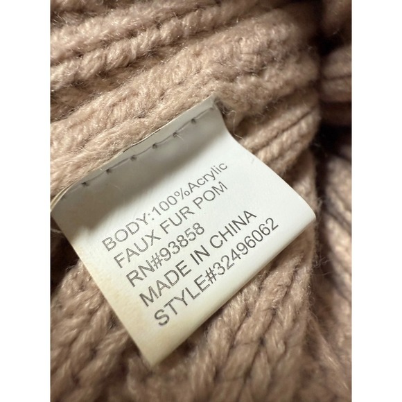 Windsor Pink Mauve Rhinestone Pearl Pompom Beanie NWT Winter Snow Fashion - Picture 3 of 6